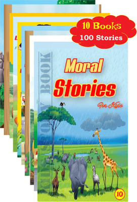 English Story Books For Kids - Moral Story Book (10 Books - 100 Stories) | Children's Classic Grandma Bedtime Picture Book Stories(Paperback, SA)