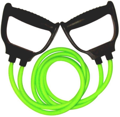 Dr Pacvu Home Workouts and GYM Fitness Exercises, Double Bands Toning Tubes, Plastic Handle Resistance Tube(Green)