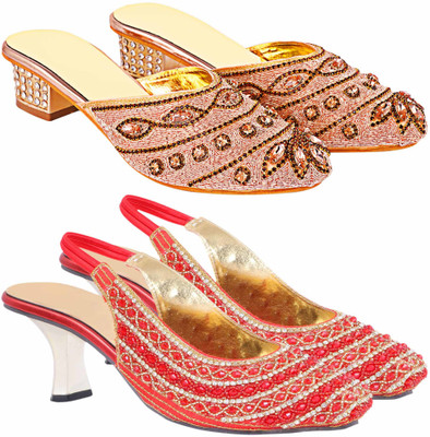 Zionk Women Heels(Multicolor , 13)