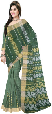 Pradip Fabrics Self Design Tant Cotton Blend Saree(Multicolor)