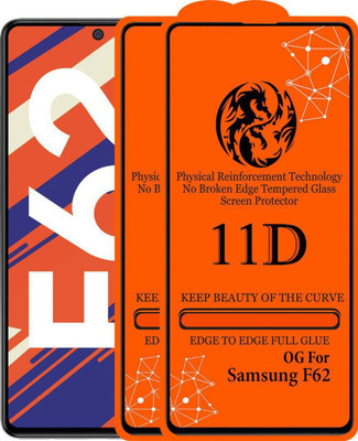 aplexx Edge To Edge Tempered Glass for Samsung Galaxy F62(Pack of 2)