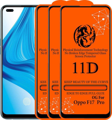 aplexx Edge To Edge Tempered Glass for OPPO F17 Pro(Pack of 3)