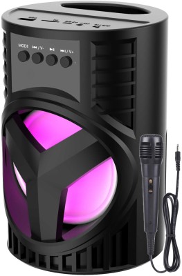 kluzie WS-03 Super Bass Portable Wireless subwoofer Sound Box system Multimidea Speaker Led Light mini Home theatre AUX supported Carry Handle Speaker FM Radio USB, Micro SD Card Reader 10 W Bluetooth Speaker(Black, Stereo Channel)