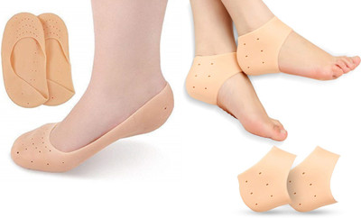 Harsh narrow fab Silicone Gel Heel Pad Socks For Heel Swelling Pain Relief Heel Support