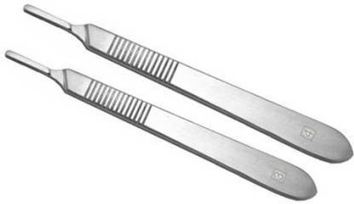 ARINEO STAINLESS STEEL SCALPEL HANDLE NO 3 AND 4 Surgical Scalpel(Pack of 2)