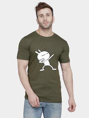 MINISTRY OF FRIENDS Printed Men Round Neck Dark Green T-Shirt