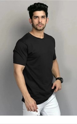 Neu Look Solid Men Round Neck Black T-Shirt