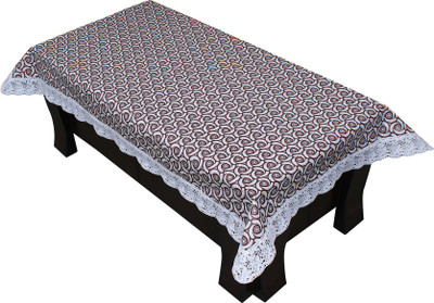 LITHARA Abstract 4 Seater Table Cover(Purple, White, Polyester)