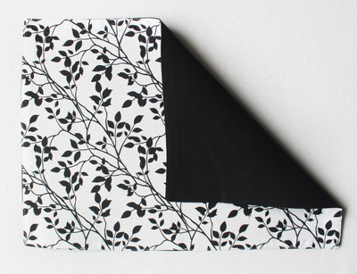 AIRWILL Rectangular Pack of 4 Table Placemat(Black, Cotton)