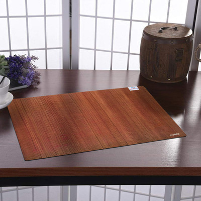 Heart Home Rectangular Pack of 6 Table Placemat(Brown, PVC)
