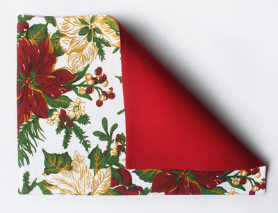 AIRWILL Rectangular Pack of 4 Table Placemat(Maroon, Cotton)