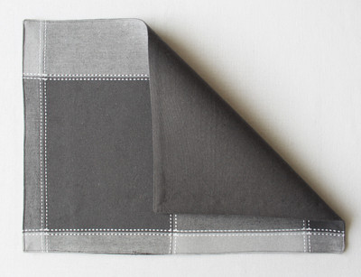 AIRWILL Rectangular Pack of 4 Table Placemat(Grey, Cotton)
