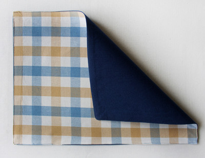 AIRWILL Rectangular Pack of 4 Table Placemat(Blue, Cotton)