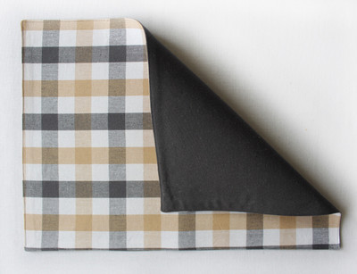 AIRWILL Rectangular Pack of 4 Table Placemat(Grey, Cotton)