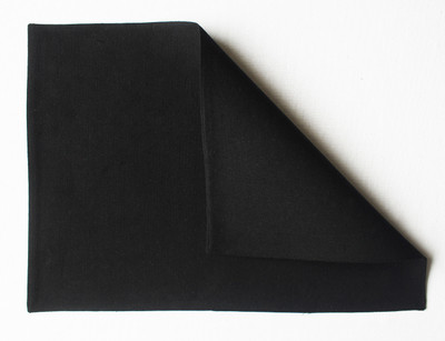 AIRWILL Rectangular Pack of 4 Table Placemat(Black, Cotton)