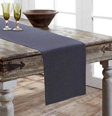 AIRWILL Grey 152 cm Reversible Table Runner(Cotton)