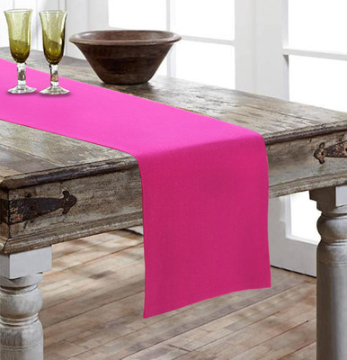 AIRWILL Pink 152 cm Reversible Table Runner(Cotton)