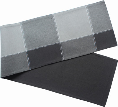 AIRWILL Grey 152 cm Reversible Table Runner(Cotton)