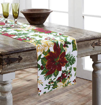 AIRWILL Multicolor 152 cm Reversible Table Runner(Cotton)