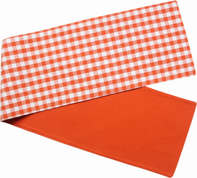 AIRWILL Orange 152 cm Reversible Table Runner(Cotton)