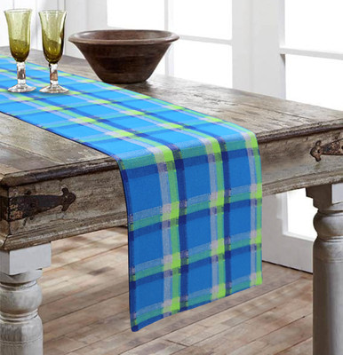 AIRWILL Blue 152 cm Reversible Table Runner(Cotton)