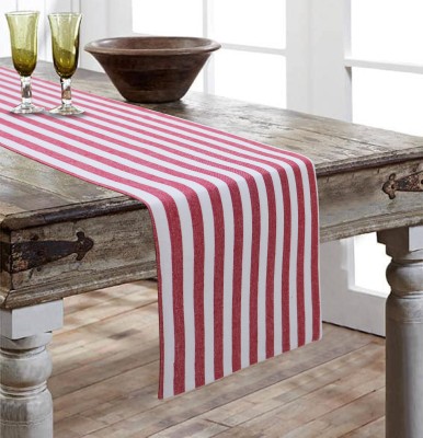 AIRWILL Red 152 cm Reversible Table Runner(Cotton)