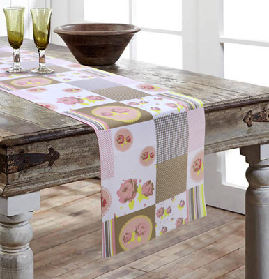 AIRWILL Multicolor 152 cm Reversible Table Runner(Cotton)