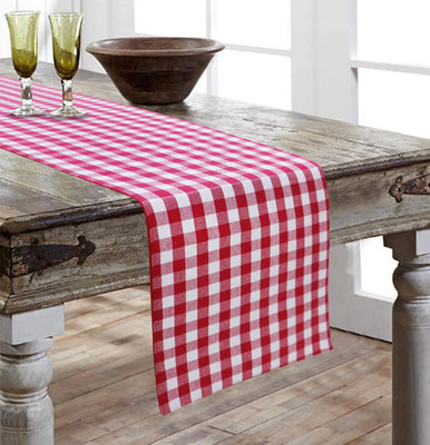 AIRWILL Red 152 cm Reversible Table Runner(Cotton)