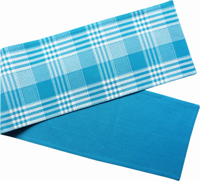 AIRWILL Blue 152 cm Reversible Table Runner(Cotton)