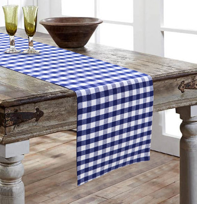 AIRWILL Blue 152 cm Reversible Table Runner(Cotton)