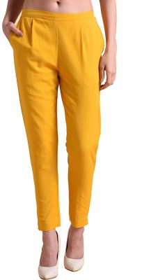 Sark India Regular Fit Women Yellow Trousers