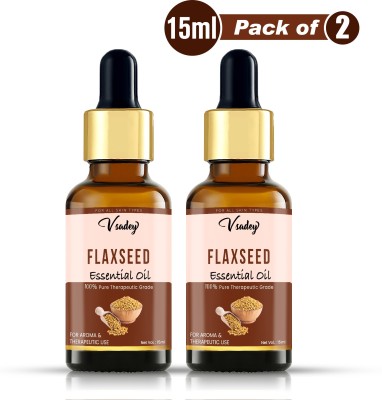 vsadey Cold Pressed Natural Flaxseed oil for Joints, Hair, Skin and Nails - 15 ml (Pack of 2)(30 ml)