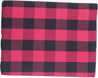 Tharunsha Elite Checkered Single AC Blanket for  Mild Winter(Cotton, Pink)