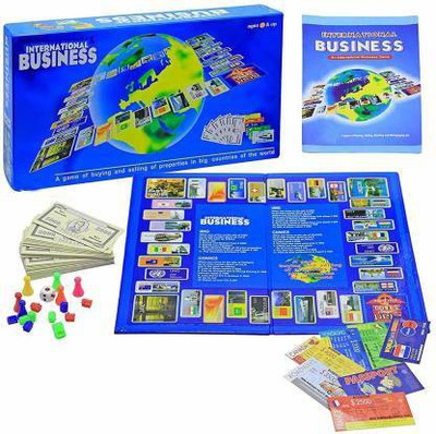 Rockjon Crazycute International Business Game with Folding Board || Game Set for Kids and Adults|| Best Game for Time Pass Money & Assets Games Board Game Party & Fun Board Game