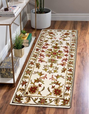 Bunkar Beige Wool Runner(2 ft,  X 8 ft, Rectangle)