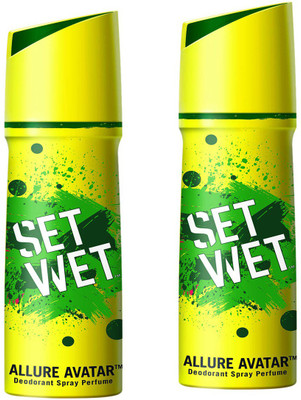 SET WET ALLURE AVATAR DEODORANT SPRAY PERFUME [PACK OF 2 ] 150ML+2=300ML Deodorant Spray  -  For Men(300 ml, Pack of 2)
