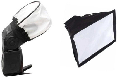 ALFASIYA 2 Flash Soft Box Combo Pack Mini Box Speedlite Diffuser Camera Photography Diffuser FLASH Diffuser(White, Black)
