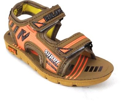 Coolz Boys Velcro Sports Sandals(Brown)