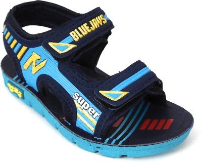 Coolz Boys Velcro Sports Sandals(Dark Blue)