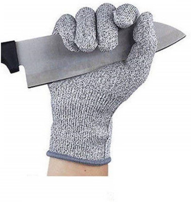 Arumart Food Grade Hand Protection Anti Cut Level 5 Cut Resistant Gloves For Kitchen Yard Synthetic Safety Gloves Pack of 1 Pair Synthetic  Safety Gloves(Pack of 2)