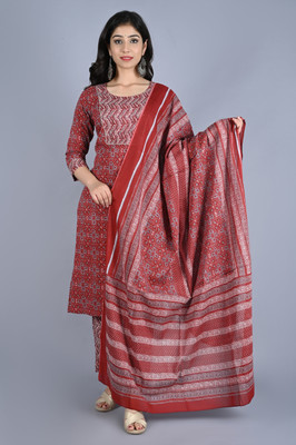 Myaza Printed Kurta, Trouser/Pant & Dupatta Set