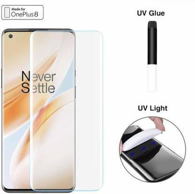 kentop Edge To Edge Tempered Glass for OnePlus 8(Pack of 1)