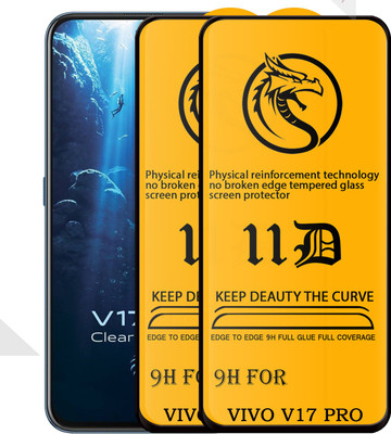 HQ Protection Edge To Edge Tempered Glass for Vivo V17 Pro |With Easy Installation Kit|Impact Absorb|Full Adhesive Glass|(Pack of 2)