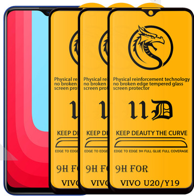 HQ Protection Edge To Edge Tempered Glass for Vivo U20(Pack of 3)