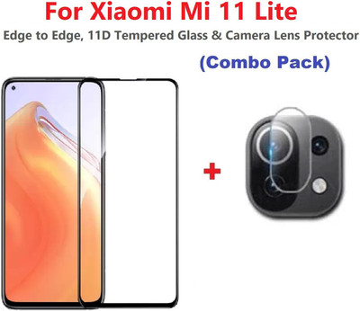 ISAAK Edge To Edge Tempered Glass for Xiaomi Mi 11 Lite(Pack of 2)
