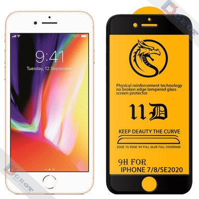 HQ Protection Edge To Edge Tempered Glass for Apple iPhone 7 |With Easy Installation Kit|Impact Absorb|Full Adhesive Glass|(Pack of 1)