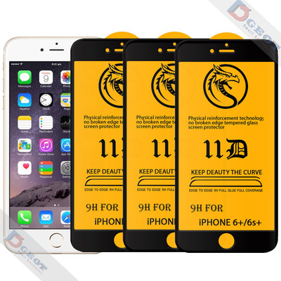 HQ Protection Edge To Edge Tempered Glass for Apple iPhone 6s |With Easy Installation Kit|Impact Absorb|Full Adhesive Glass|(Pack of 3)
