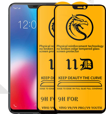 HQ Protection Edge To Edge Tempered Glass for Vivo V9(Pack of 2)