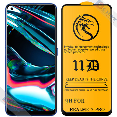 XRENGTH Edge To Edge Tempered Glass for -Realme 7 Pro |With Easy Installation Kit|Impact Absorb|Full Adhesive Glass|(Pack of 1)