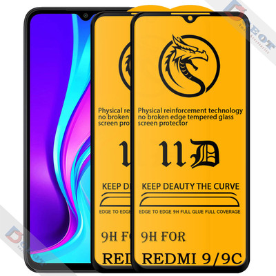 HQ Protection Edge To Edge Tempered Glass for Redmi 9C(Pack of 2)